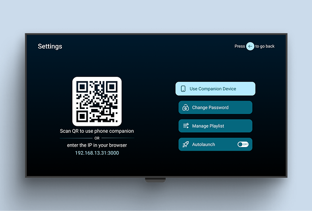 Android TV App for Offline Signage Management