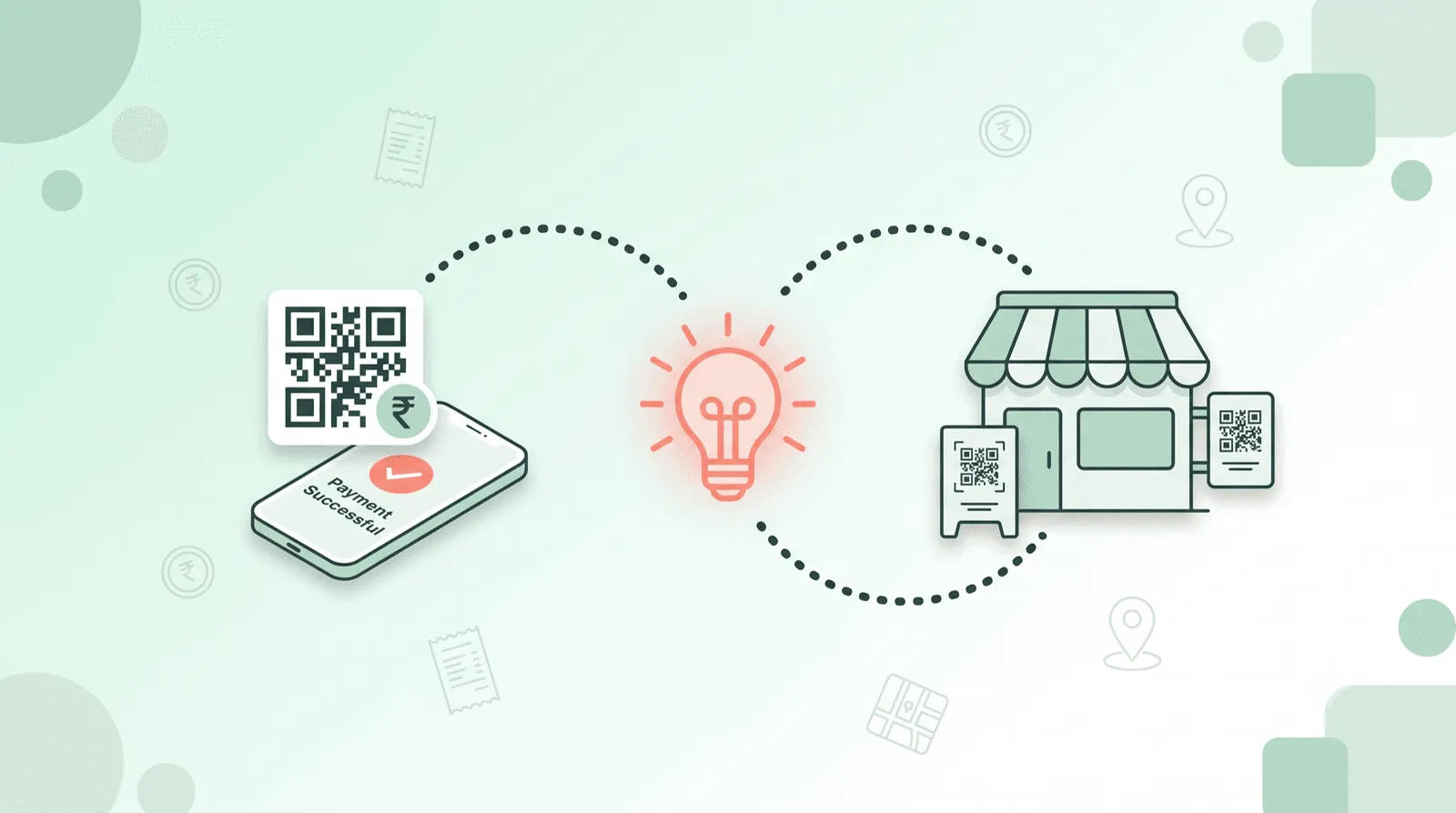 A UPI payment QR linked to a shop