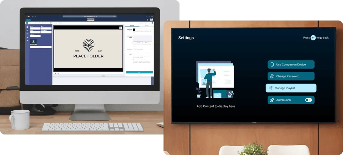 The old web app beside the new TV app